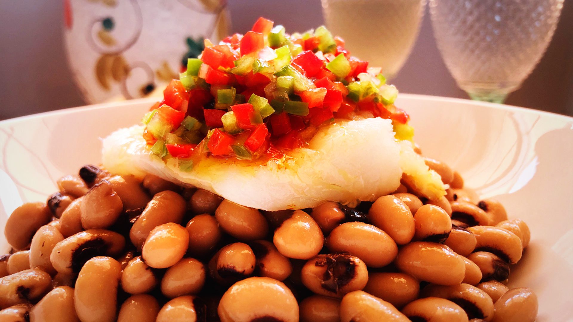 Ensalada de Alubias Carilla con Bacalao. Disfruta de esta Sencilla pero Deliciosa Receta.